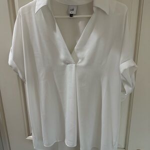 CAbi Replay Off-White Blouse for Women M